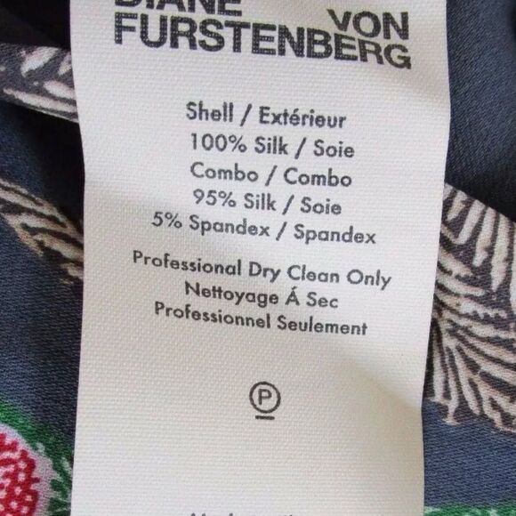 Diane von Furstenberg Draped Floral & Dot Silk Maxi Patch Dress - Picture 7 of 7